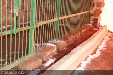 snow inside and outside night facility