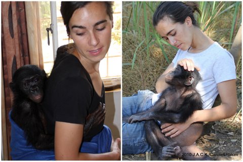 Carole and her friend 'Chibo'