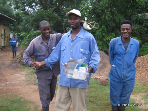 PapaAugustin and his colleagues: Marcel & Ilunga